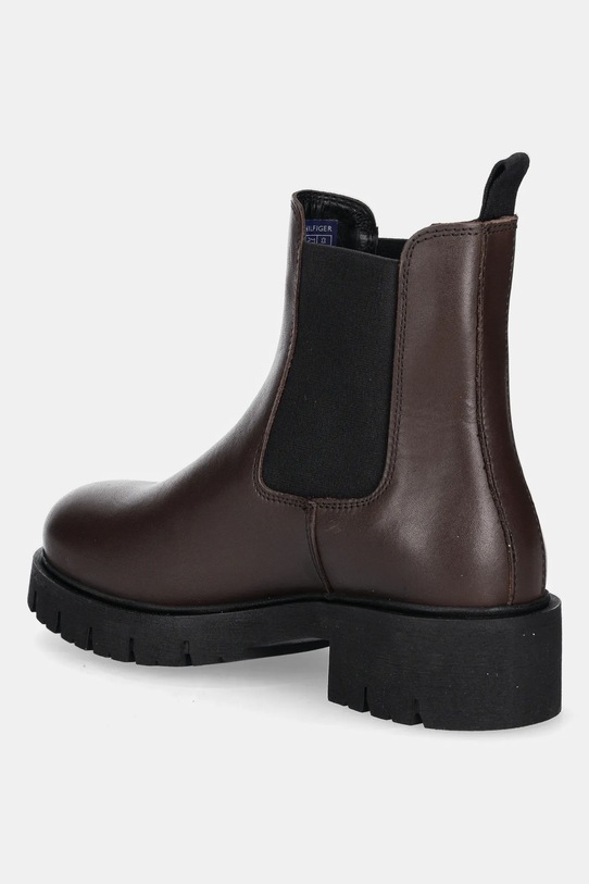 Obuwie Tommy Jeans sztyblety TJW CHELSEA LEATHER BOOT EN0EN02825 brązowy