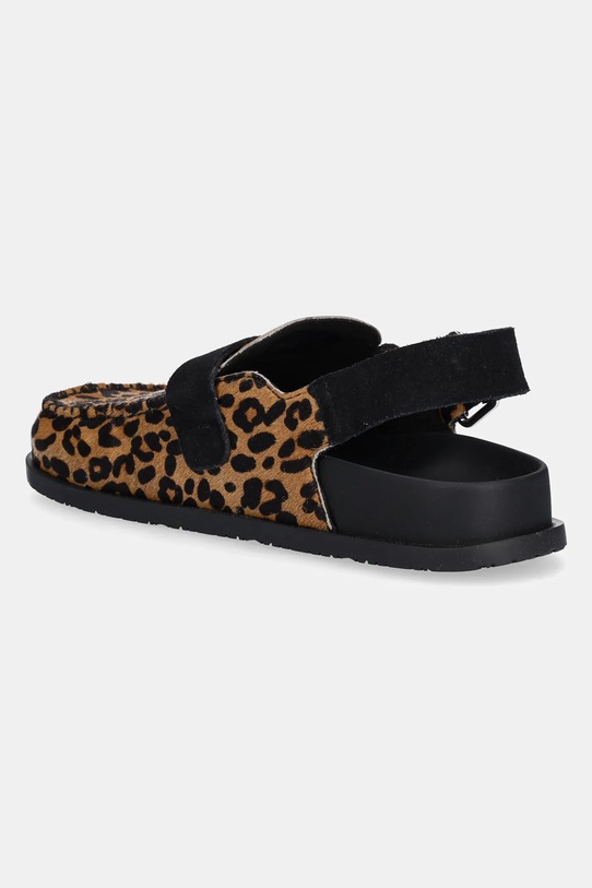 Παπούτσια Δερμάτινα σανδάλια Tommy Jeans TJW MULE LEOPARD EN0EN02884 καφέ