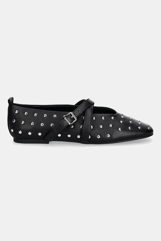 Kožené baleríny Tommy Jeans MARYJANE STUDDED BALLERINA EN0EN02886 černá AW25