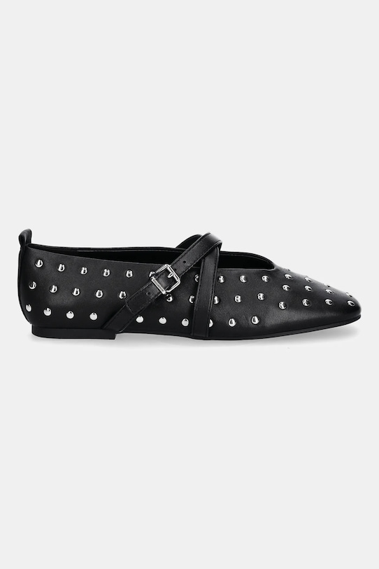 Tommy Jeans baleriny skórzane MARYJANE STUDDED BALLERINA EN0EN02886 czarny AW25
