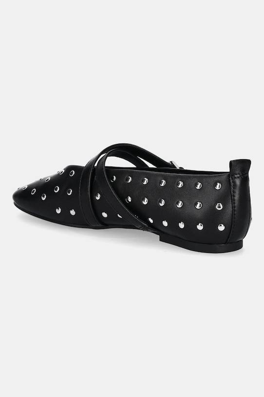 Obuwie Tommy Jeans baleriny skórzane MARYJANE STUDDED BALLERINA EN0EN02886 czarny