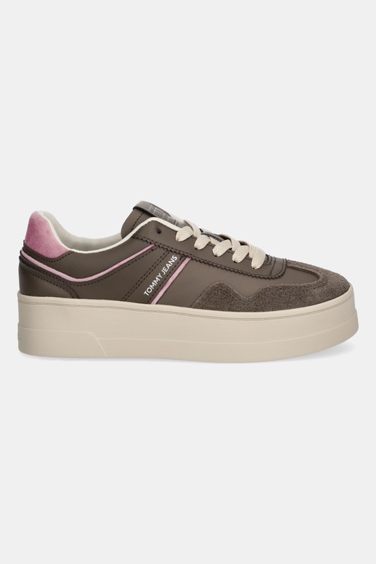 Tommy Jeans sneakersy THE GREENWICH FLATFORM EN0EN02902 brązowy AW25