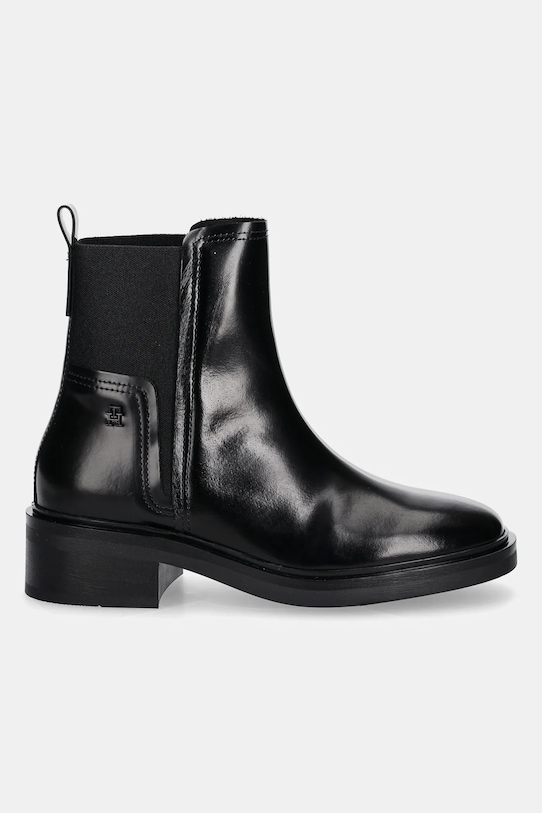 Tommy Hilfiger sztyblety skórzane MINIMAL ABRASIVATO CHELSEA FW0FW08764 czarny AW25