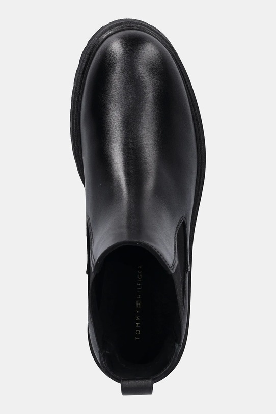 Tommy Hilfiger ghete chelsea de piele LEATHER CLEATED CHELSEA negru FW0FW08766