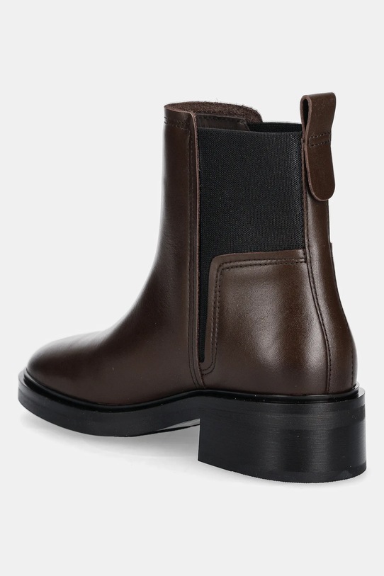 Obuwie Tommy Hilfiger sztyblety skórzane TH MINIMAL LEATHER CHELSEA FW0FW08978 brązowy