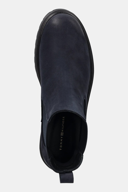 Tommy Hilfiger sztyblety nubukowe TH NUBUCK CLEATED CHELSEA granatowy FW0FW09041