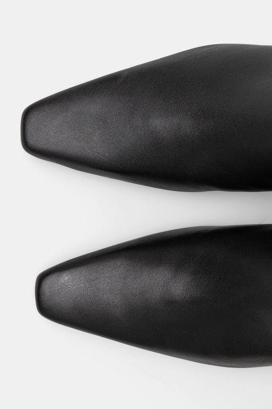 Δερμάτινες μπότες Tommy Hilfiger SQUARE TOE KITTEN LONG μαύρο FW0FW08772