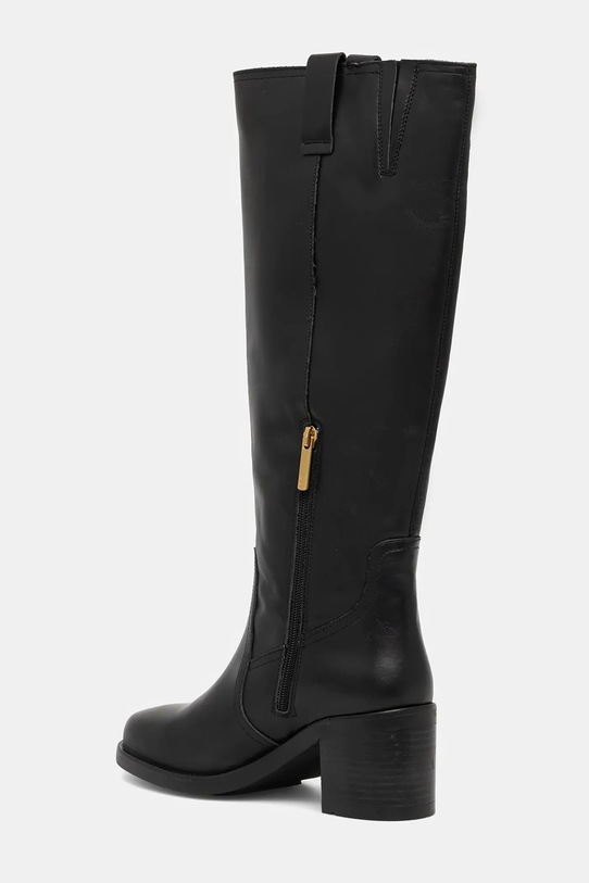 Взуття Шкіряні чоботи Tommy Hilfiger RIDING LTHR LONG BOOT BLOCK HEEL FW0FW08777 чорний