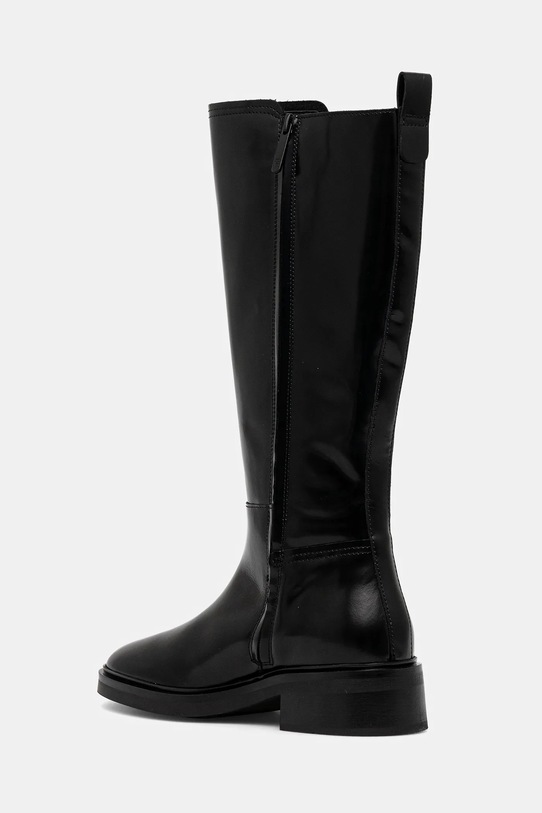 Obuwie Tommy Hilfiger kozaki skórzane TH MINIMAL ABRASIVATO LONG BOOT FW0FW08979 czarny