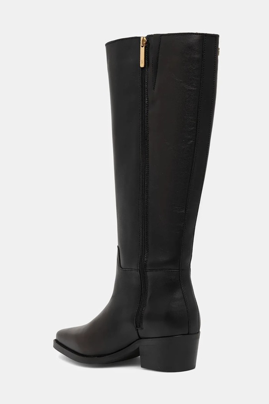 Взуття Шкіряні чоботи Tommy Hilfiger TH COWBOY LEATHER LONG BOOT FW0FW09157 чорний