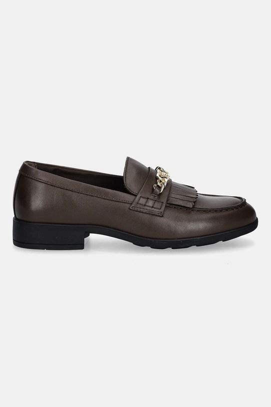 Tommy Hilfiger mokasyny skórzane TH CHAIN FRINGE LEATHER LOAFER FW0FW08971 brązowy AW25