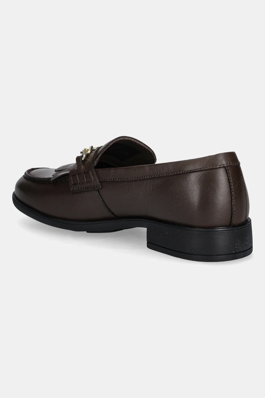 Obuwie Tommy Hilfiger mokasyny skórzane TH CHAIN FRINGE LEATHER LOAFER FW0FW08971 brązowy