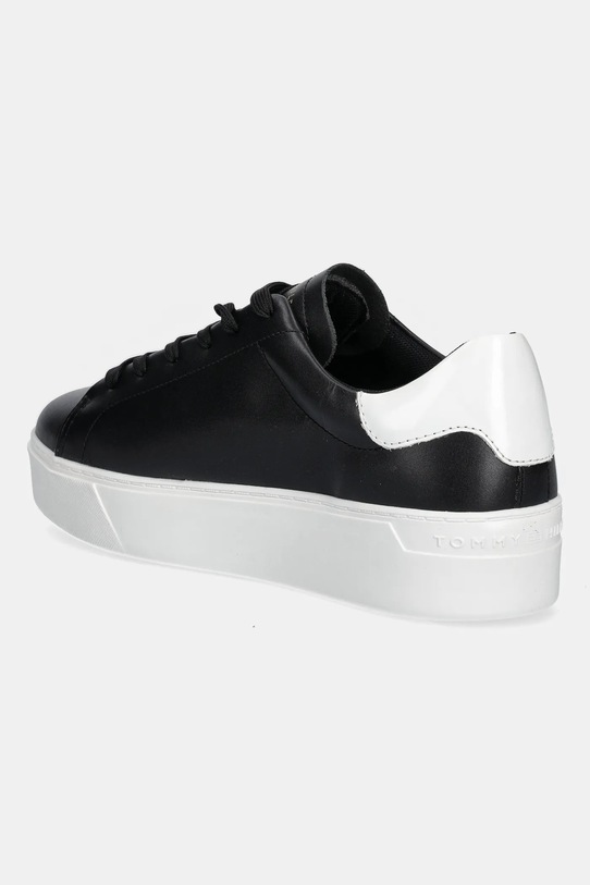 Obuwie Tommy Hilfiger sneakersy skórzane CHIC PLATFORM CUPSOLE PATENT FW0FW08681 czarny