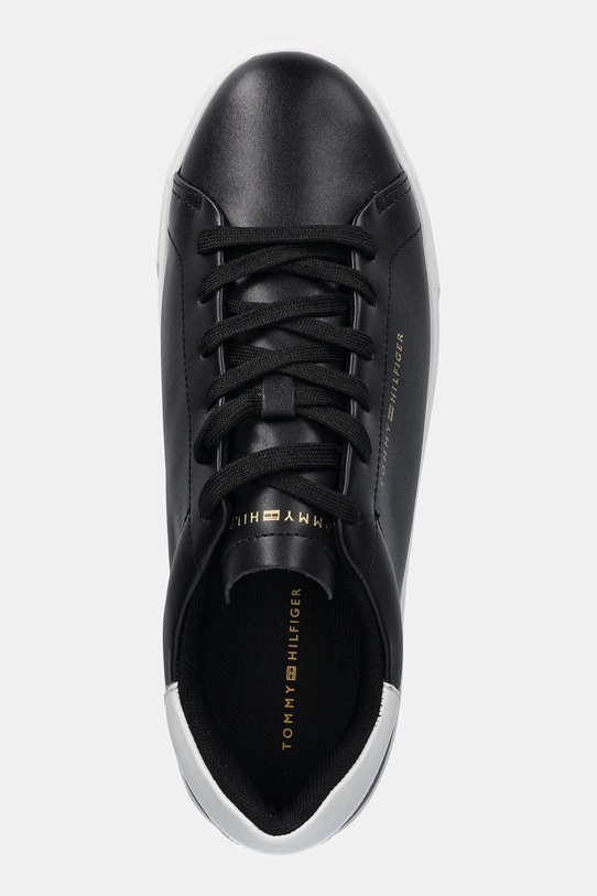 Tommy Hilfiger sneakersy skórzane CHIC PLATFORM CUPSOLE PATENT czarny FW0FW08681
