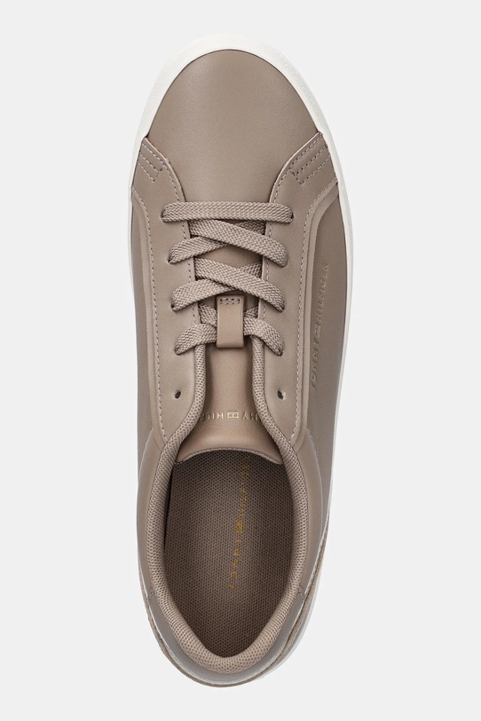 Δερμάτινα αθλητικά παπούτσια Tommy Hilfiger VULC FOXING SNEAKER μπεζ FW0FW08683