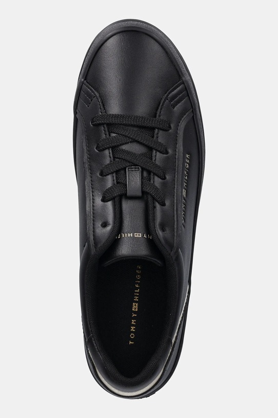 Kožené tenisky Tommy Hilfiger VULC FOXING SNEAKER černá FW0FW08683