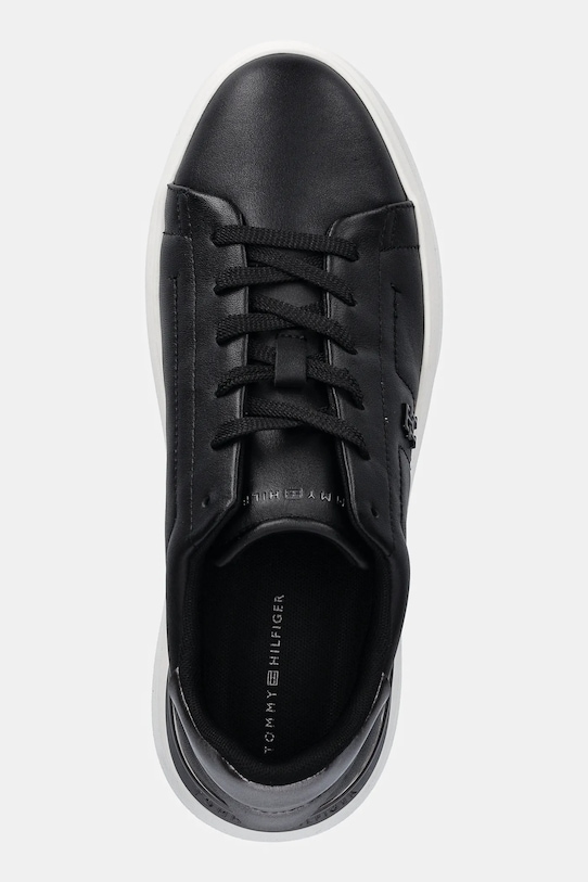 Шкіряні кросівки Tommy Hilfiger CHIC PLATFORM SNEAKER GOLD чорний FW0FW08817