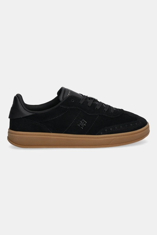 Σουέτ αθλητικά παπούτσια Tommy Hilfiger TH HERITAGE SNEAKER FW0FW08822 μαύρο AW25