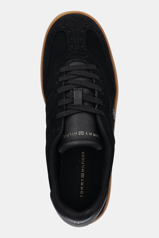 Σουέτ αθλητικά παπούτσια Tommy Hilfiger TH HERITAGE SNEAKER μαύρο FW0FW08822