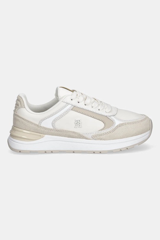 Tommy Hilfiger sneakersy skórzane CASUAL FASHION RUNNER LTR FW0FW08832 beżowy AW25