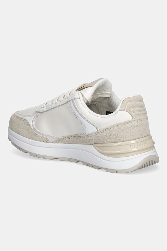 Obuwie Tommy Hilfiger sneakersy skórzane CASUAL FASHION RUNNER LTR FW0FW08832 beżowy
