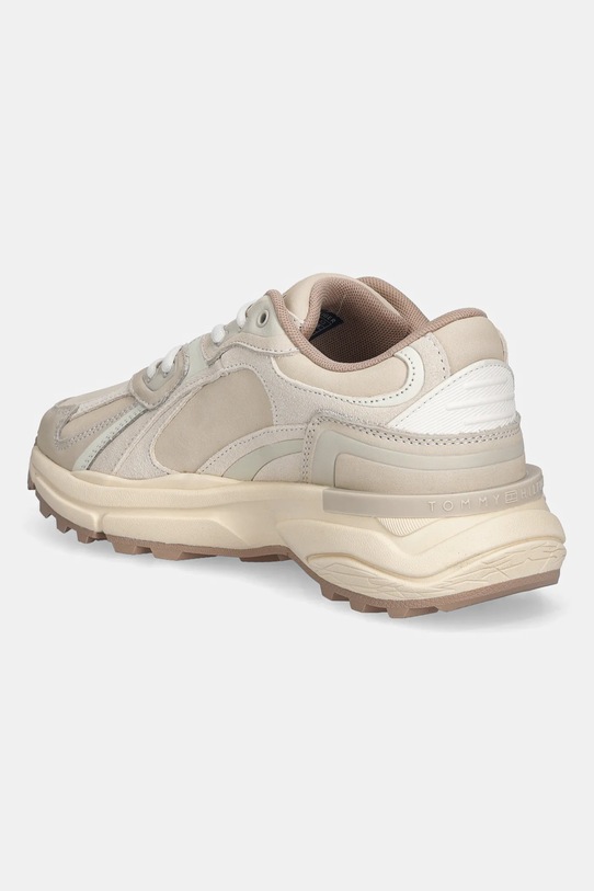 Παπούτσια Δερμάτινα αθλητικά παπούτσια Tommy Hilfiger SPORTY PREMIUM RUNNER FW0FW08841 μπεζ
