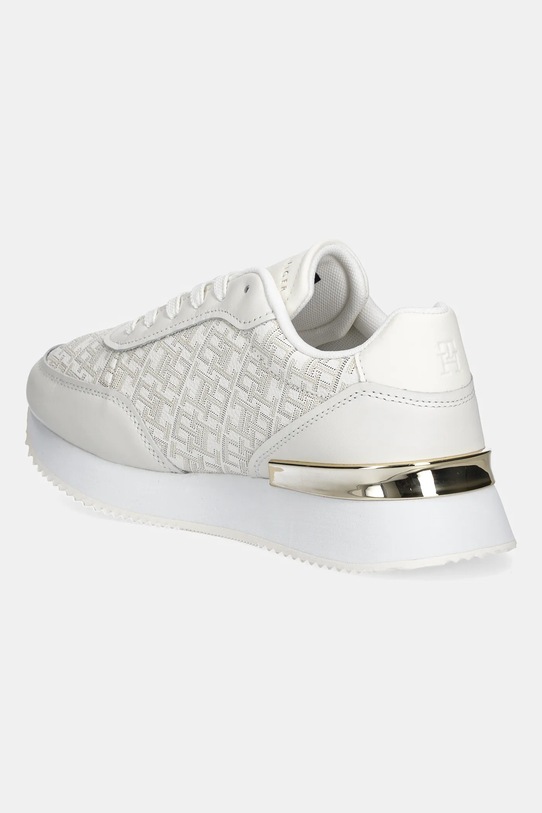 Boty Kožené tenisky Tommy Hilfiger CHIC MONOGRAM RUNNER FW0FW09051 béžová
