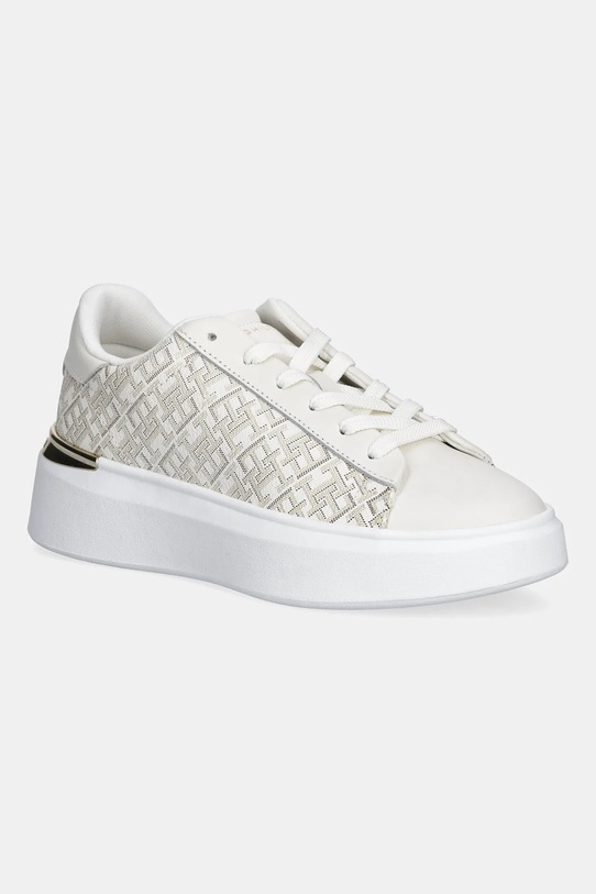 Tommy Hilfiger sneakersy skórzane TH MONOGRAM PLATFORM SNK pozostałe beżowy FW0FW09155