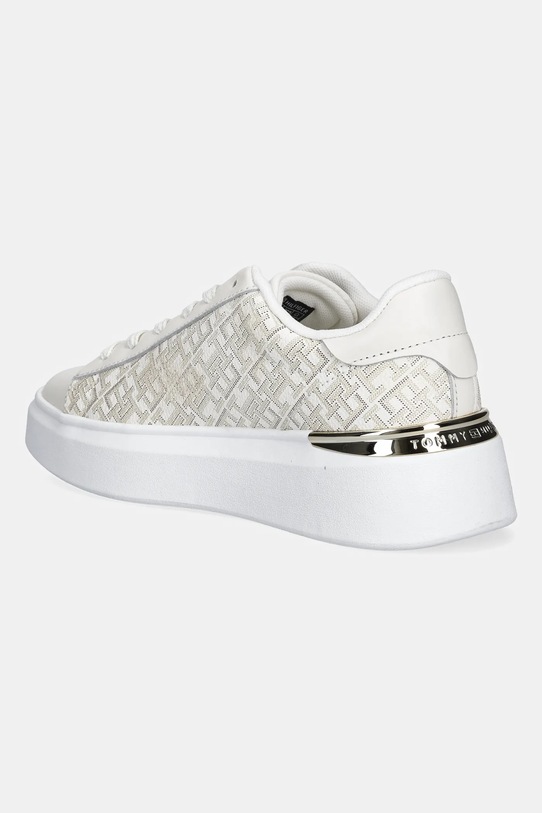 Obuwie Tommy Hilfiger sneakersy skórzane TH MONOGRAM PLATFORM SNK FW0FW09155 beżowy