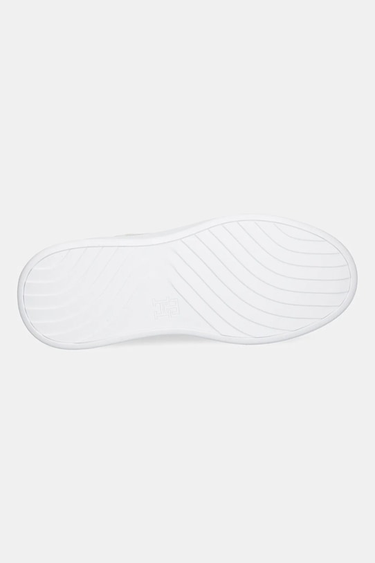 Tommy Hilfiger sneakersy skórzane TH MONOGRAM PLATFORM SNK FW0FW09155 beżowy