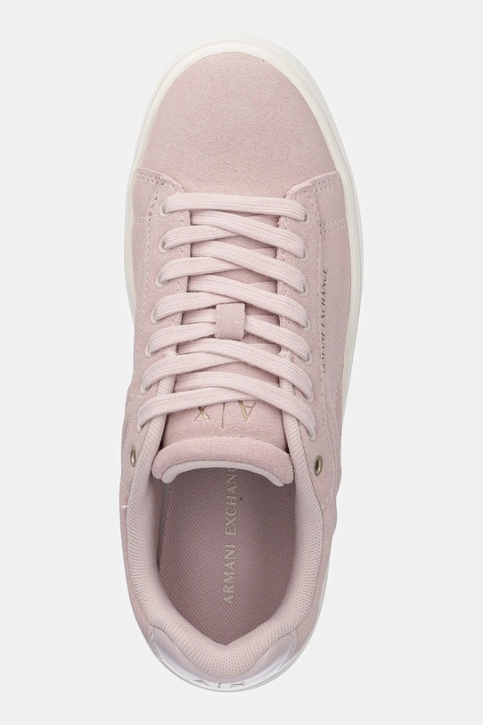Superge iz semiša Armani Exchange roza XW001619.AF17445.U4012