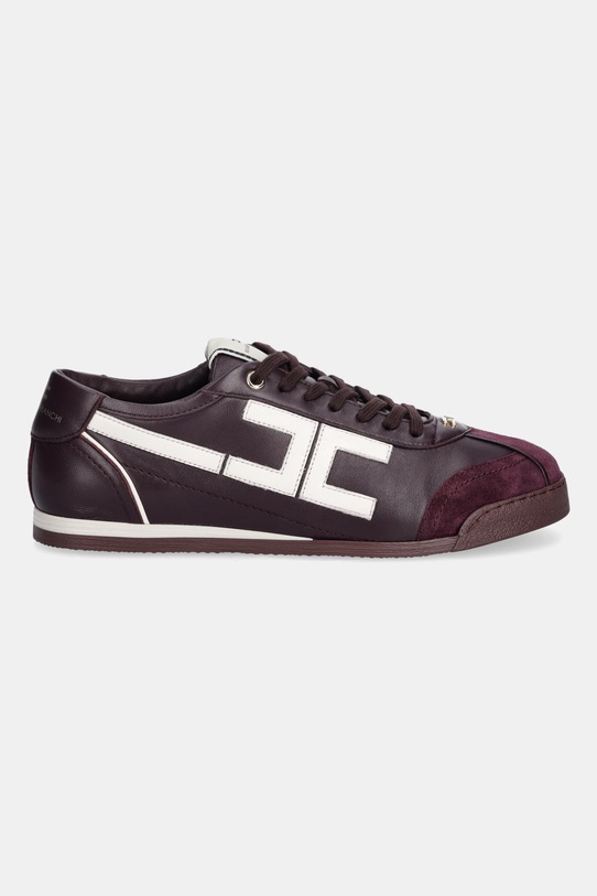 Elisabetta Franchi sneakers din piele SA82G56E2.EH8 burgundia AW25