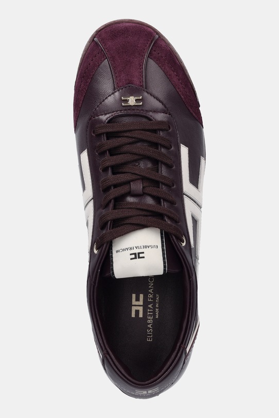 Elisabetta Franchi sneakers din piele burgundia SA82G56E2.EH8