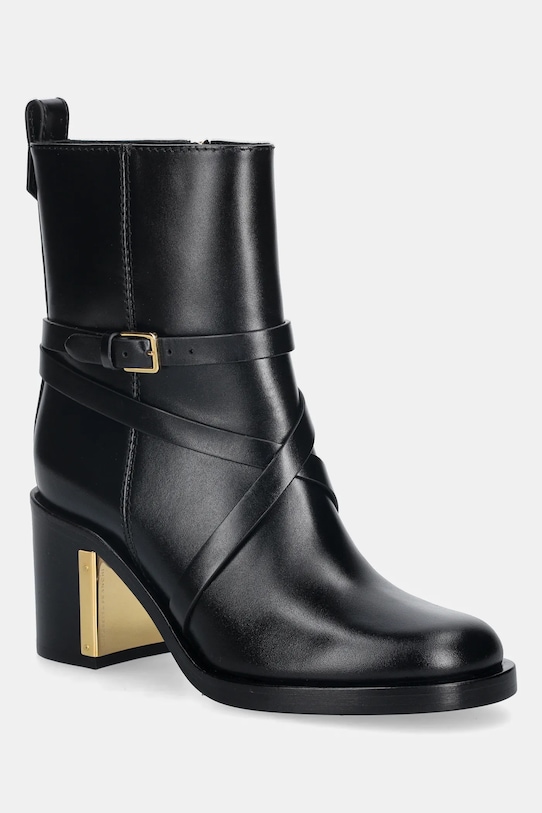 Кожаные полусапожки Elisabetta Franchi без утепления чёрный SA85B56E2.110