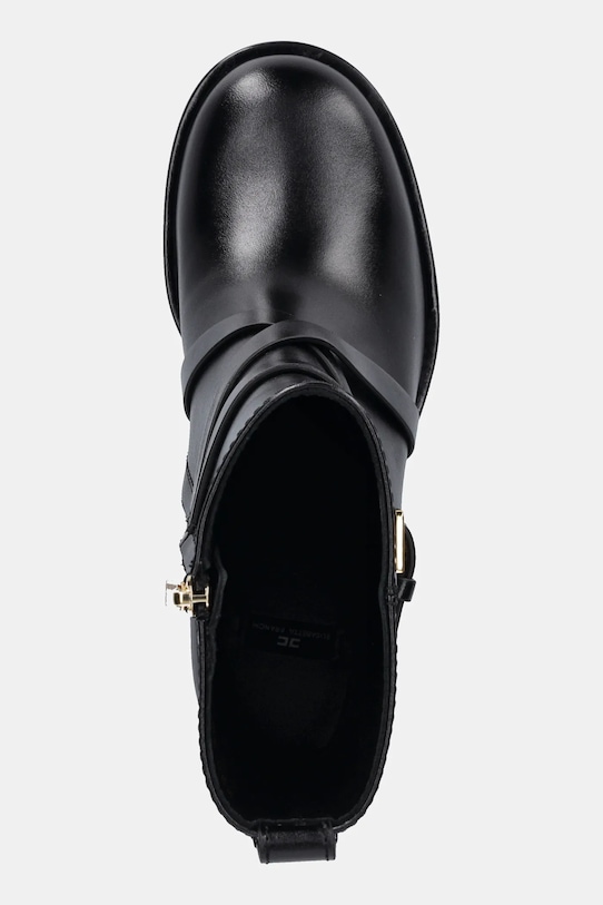 Кожаные полусапожки Elisabetta Franchi чёрный SA85B56E2.110