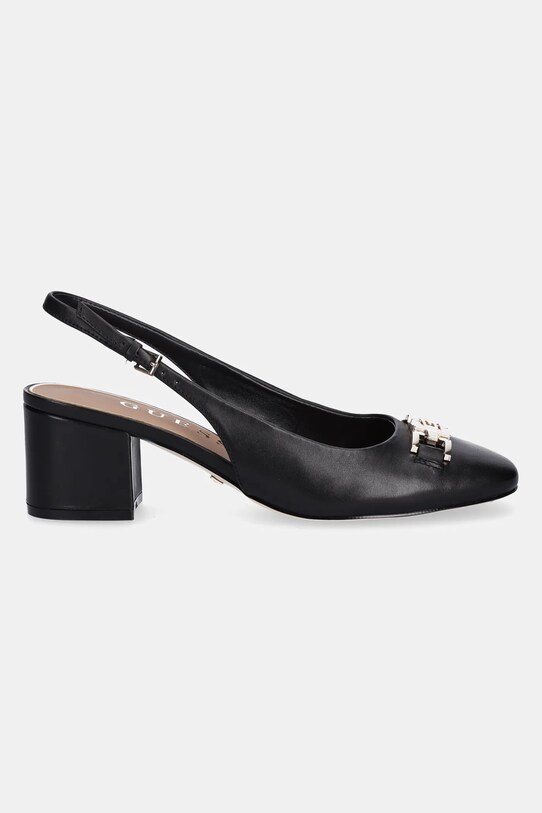 Δερμάτινες γόβες Guess CALIDE FLTCDE.LEA05.BLACK μαύρο AW25