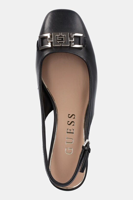 Δερμάτινες γόβες Guess CALIDE μαύρο FLTCDE.LEA05.BLACK