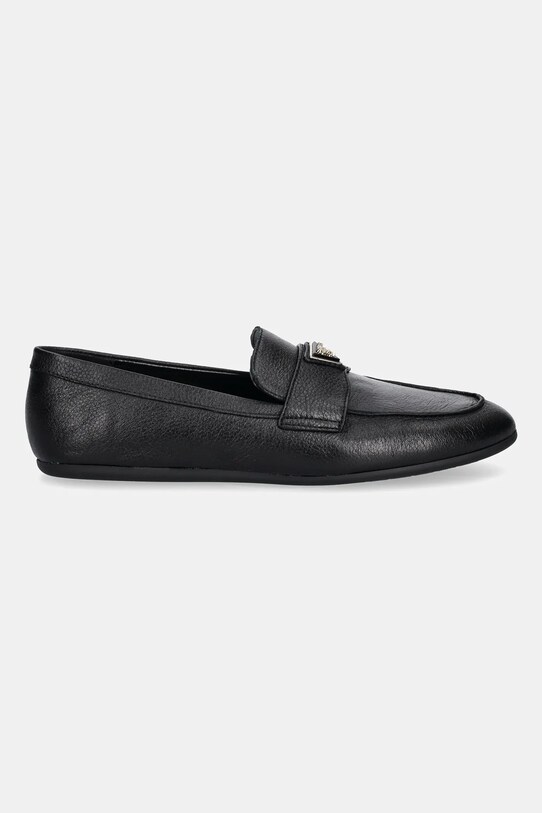 Δερμάτινα μοκασίνια Guess BAYLON FLTBAY.LEA14.BLACK μαύρο AW25