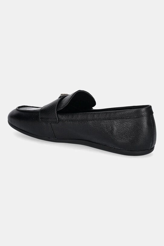 Παπούτσια Δερμάτινα μοκασίνια Guess BAYLON FLTBAY.LEA14.BLACK μαύρο
