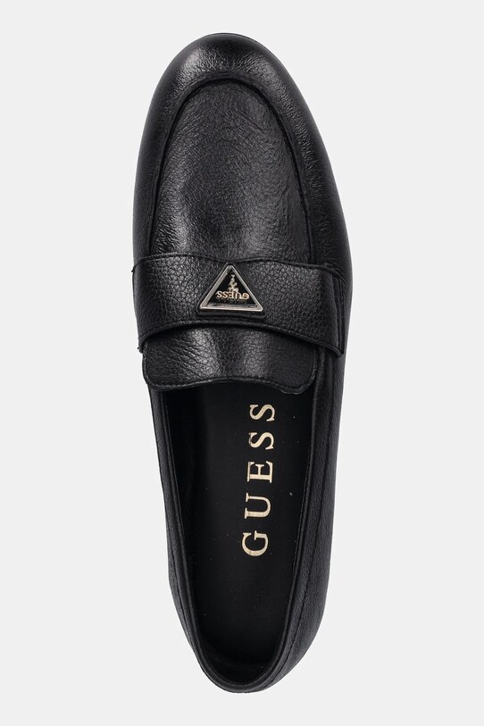 Δερμάτινα μοκασίνια Guess BAYLON μαύρο FLTBAY.LEA14.BLACK