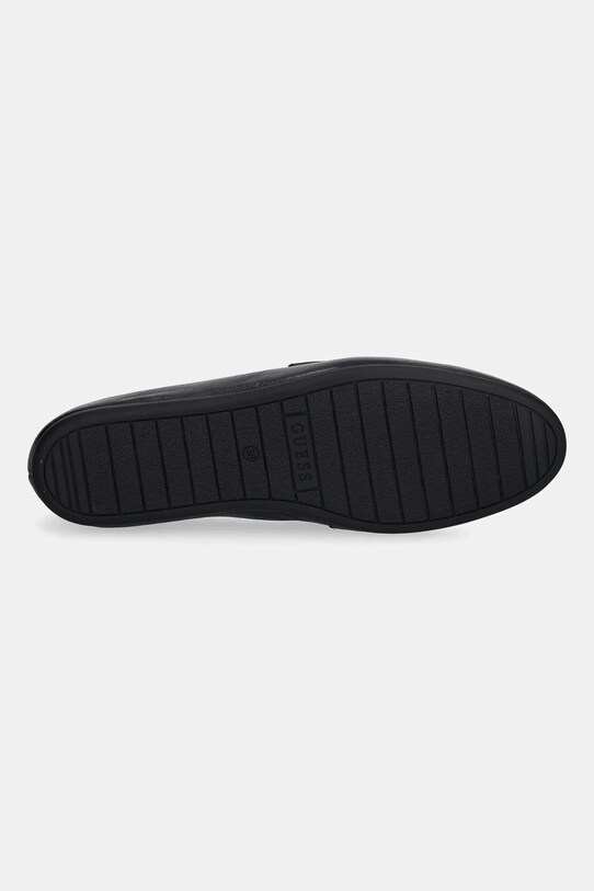 Δερμάτινα μοκασίνια Guess BAYLON FLTBAY.LEA14.BLACK μαύρο