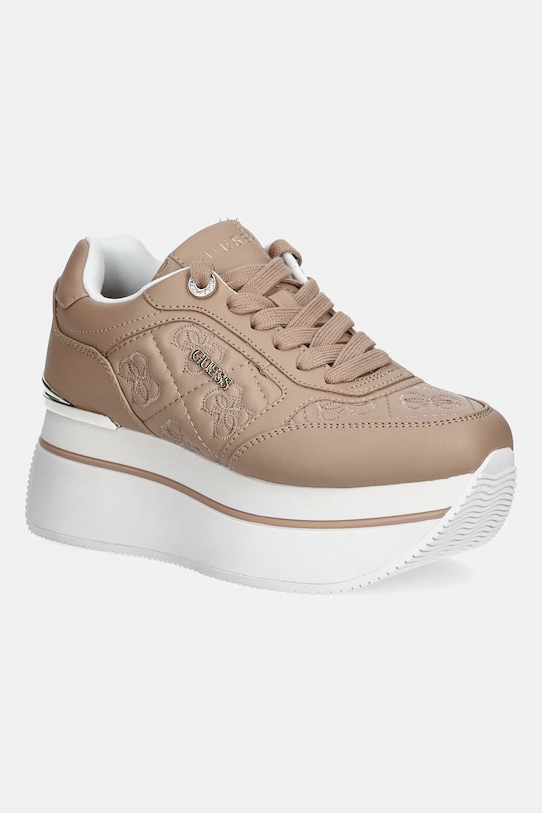 Αθλητικά Guess CAMRIO9 απομίμηση λείου δέρματος μπεζ FLTCM9.FAL12.BEIGE