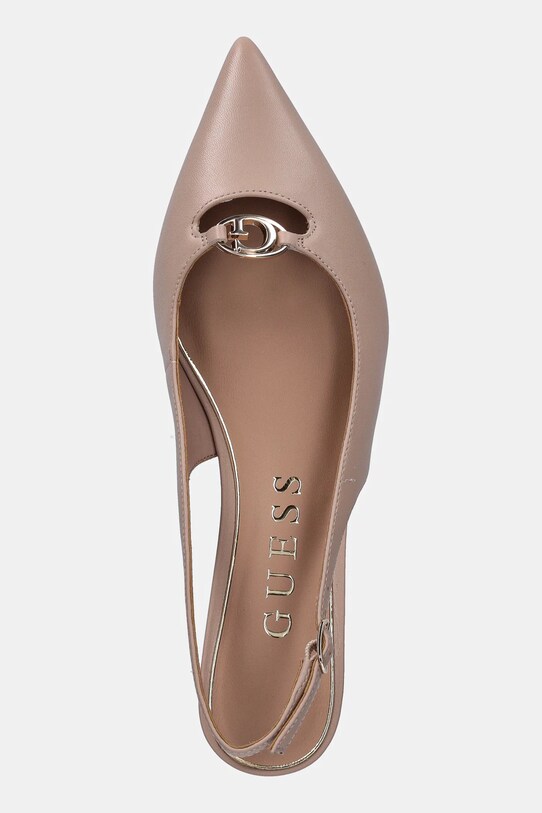 Δερμάτινες γόβες Guess JESSAH μπεζ FLTJES.LEA05.NUDE