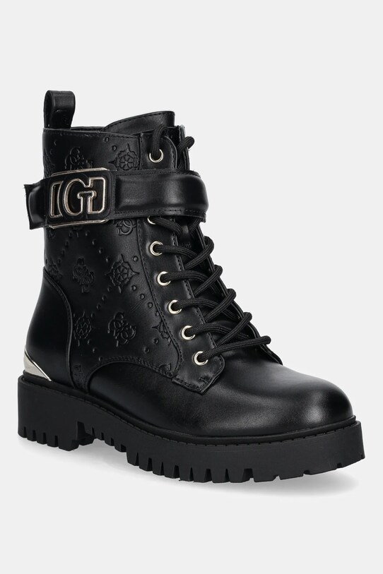 Gležnjače Guess ORANDA2 na vezanje crna FLTORA.FAL10.BLACK