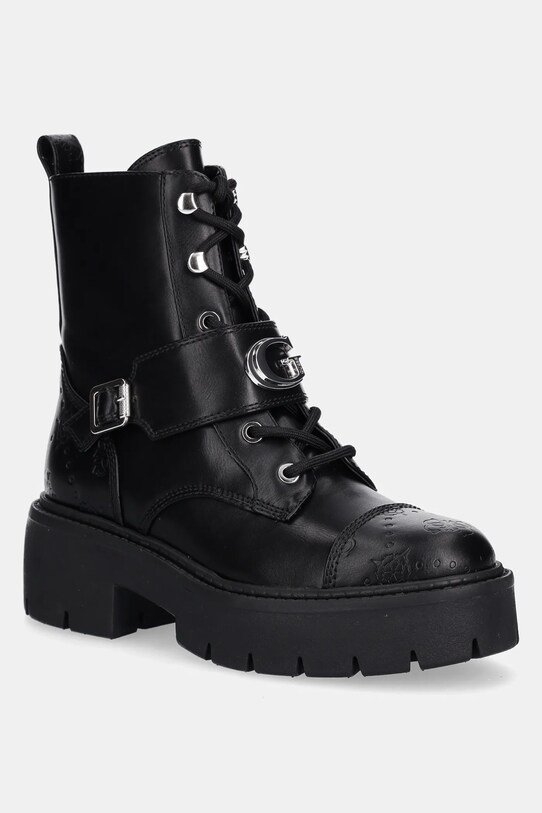Gležnjače Guess SADIKA na vezanje crna FLTSDK.ELE10.BLACK