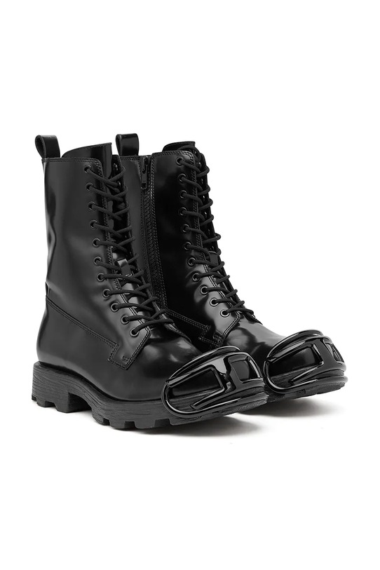 Diesel botki skórzane D-Hammer Bt D Y03228.P4471.T8013 czarny AA00