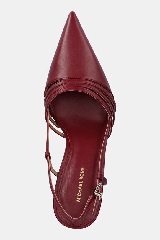 MICHAEL Michael Kors szpilki skórzane Haisley bordowy 40T5HSHP1L.691