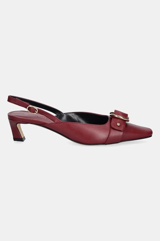 MICHAEL Michael Kors szpilki skórzane Jaden 40T5JDMS1L.691 bordowy AW25