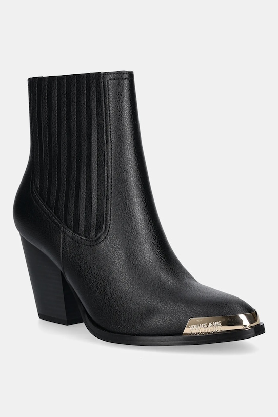 Versace Jeans Couture botki skórzane słupek czarny 79VA3S26.ZPB68.899