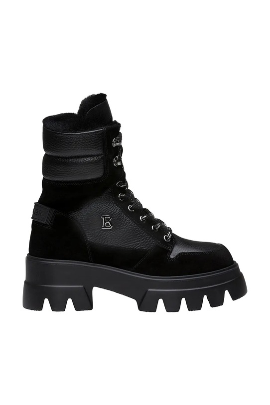 Kožne gležnjače Bogner SAPPORO 2 A na vezanje crna 22542903